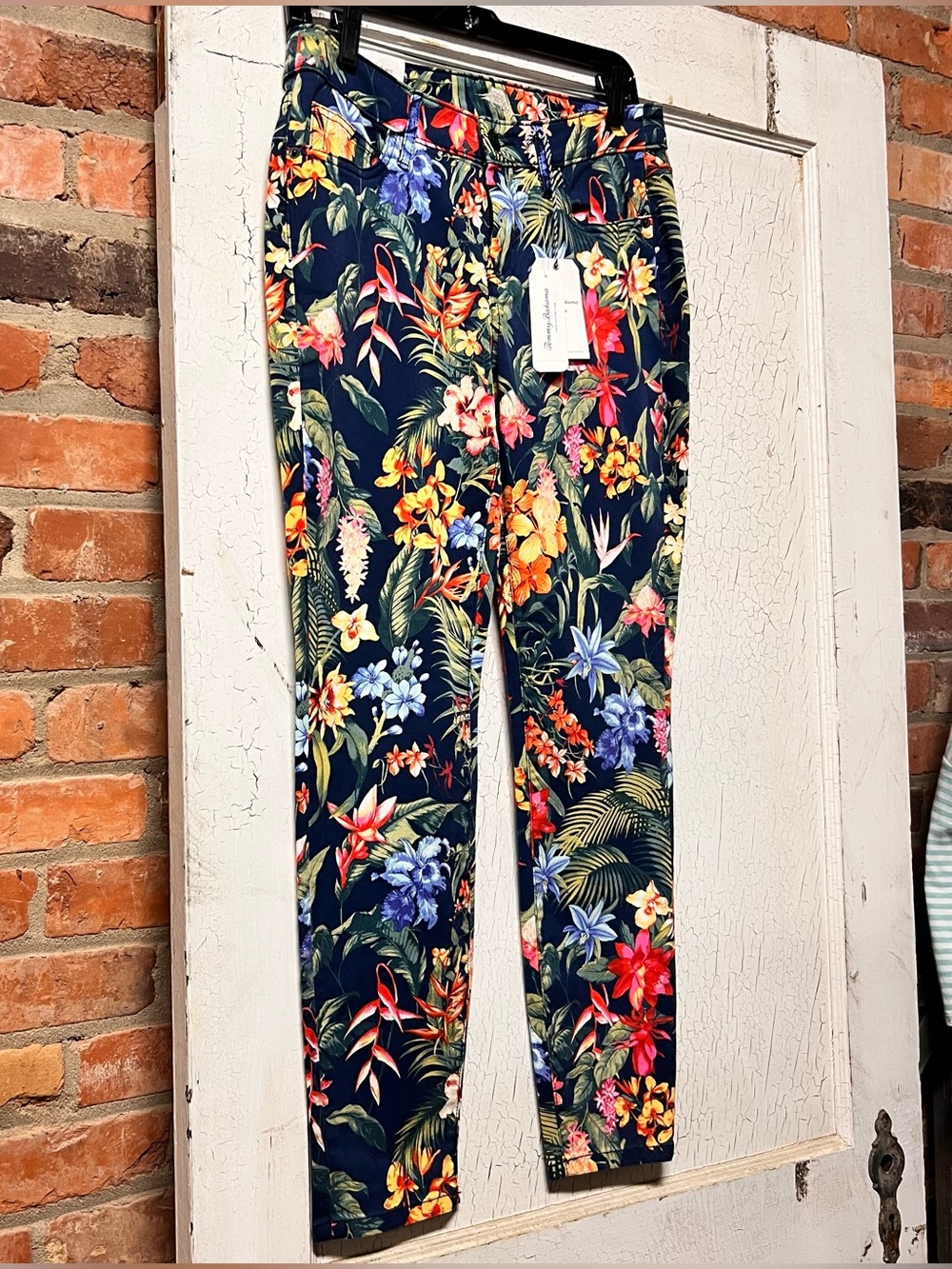 NWT $145 Tommy Bahama Bonita Botantical Ankle Denim Skinny women Sz 28 X 28